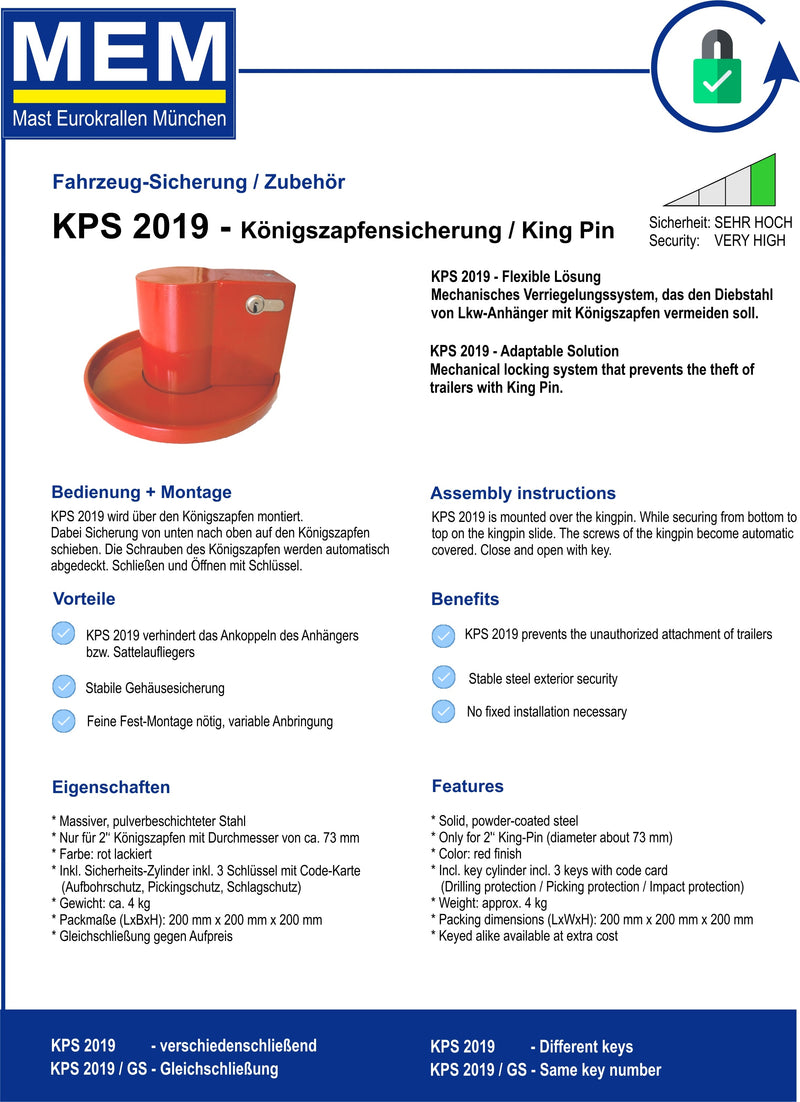 SALE Königszapfen King Pin MEM Rot